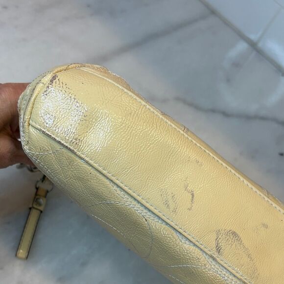 Coach Bag Purse Handbag Y2K Leather Signature Stripe Logo Patent Crossbody Bag - Picture 9 of 16